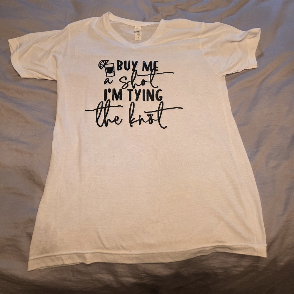 Tultex White and Black Short Sleeve Tee